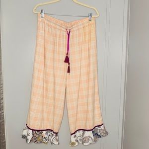 Anthropologie Plaid Pajama Bottoms L
